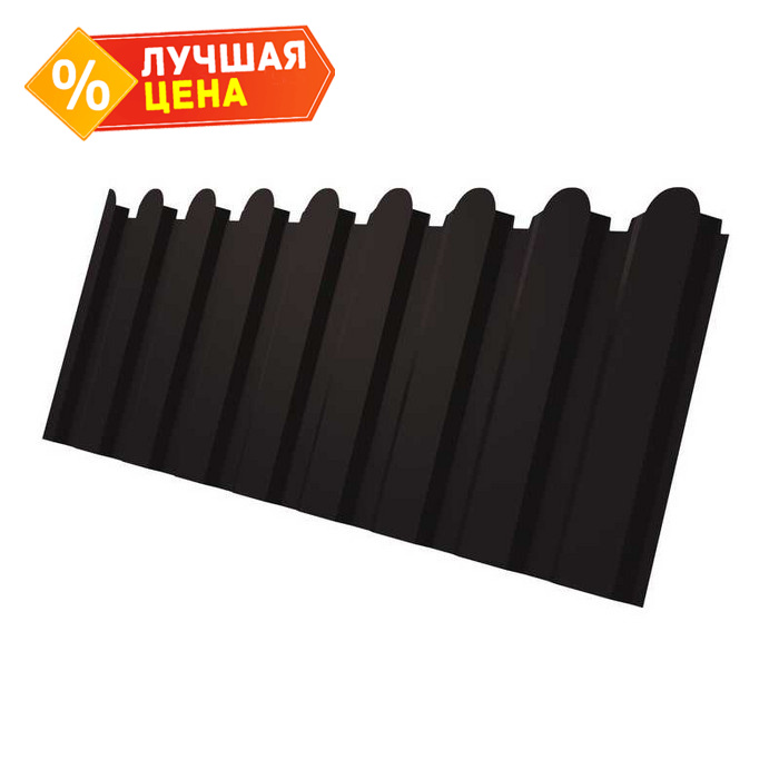 Профлист Grand Line фигурный C20A Drap 0.45 мм RAL 9005 Черный