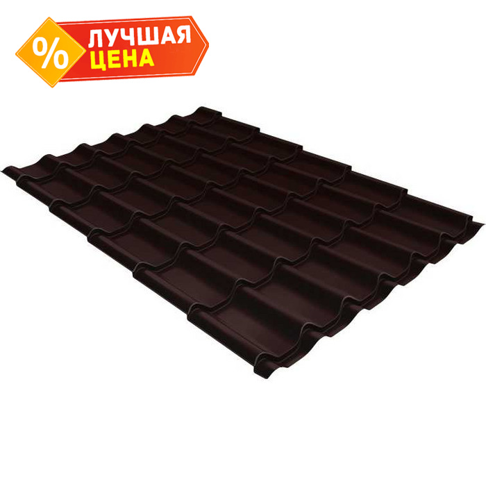 Металлочерепица Grand Line Classic (Классик) 0,45 Полиэстер RAL 8017 Шоколад