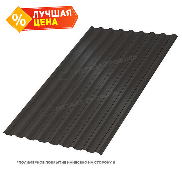 Профлист Металл Профиль МП-20 0,5 VikingMP® E RR 32 Темно-коричневый | B