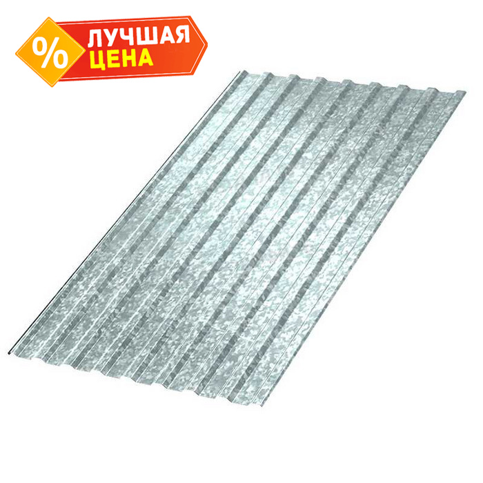 Профлист Металл-Профиль МП-20 Цинк 0.75 мм Бесцветный