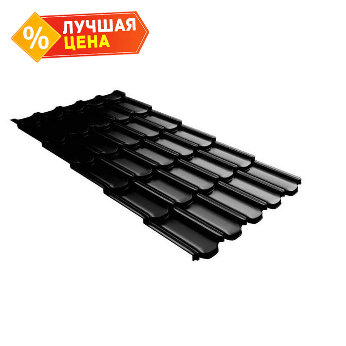 Металлочерепица Grand Line Kvinta plus (Квинта Плюс) 0,5 GreenCoat Pural Matt BT RR 33 Черный