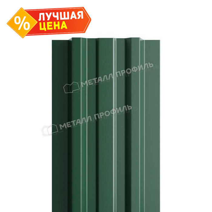 Штакетник Металл Профиль LАNE-T 0,4 Полиэстер RAL6005 Зеленый мох