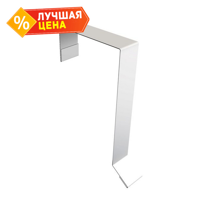 Планка торцевая фальц 65х97 0,45 Drap с пленкой RAL 9003 сигнальный белый