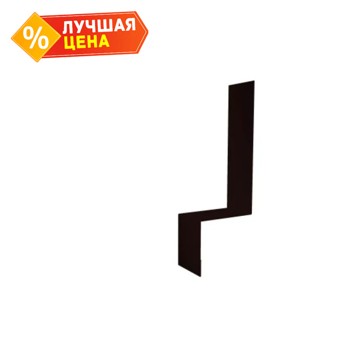 Планка примыкание боковое фальц 0,45 Drap ST RR 32 темно-коричневый