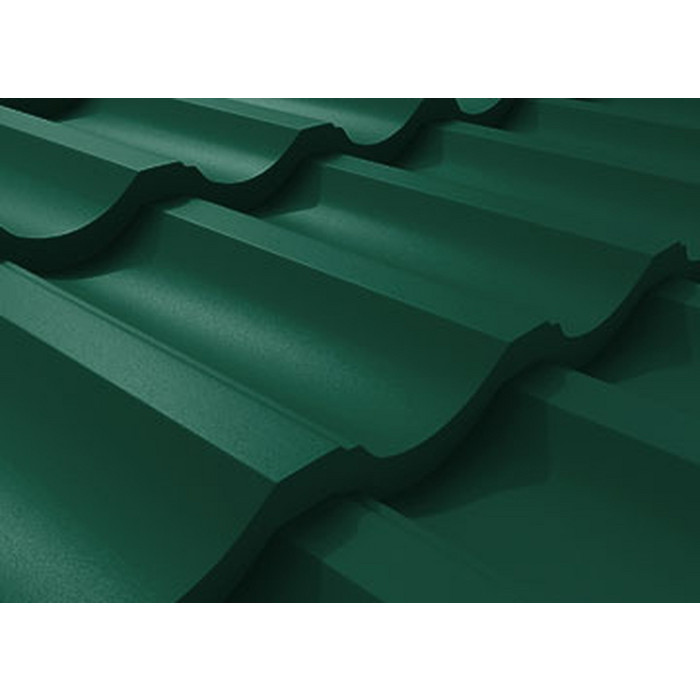 Металлочерепица Stynergy Garda Стальной Шелк (0.5) RAL 6005