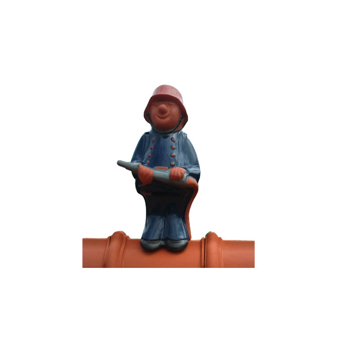 Декоративный элемент на кровлю Пожарный, синий, глазурь, Purr-Keramik