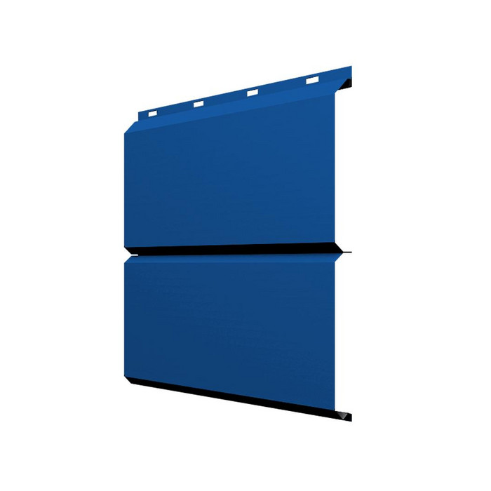 Софит ЭкоБрус без перфорации 0,345 Grand Line 0,5 Satin с пленкой RAL5005 сигнальный синий